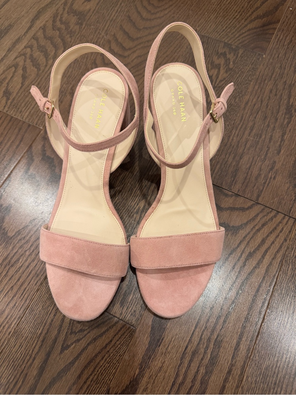 Cole Haan Blush Pink Suede Slingback Sandals